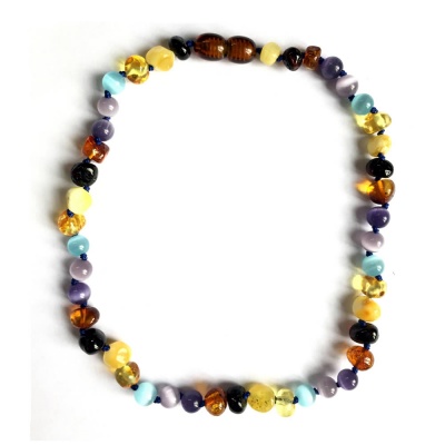Amber and Cats Eye Mix Necklace